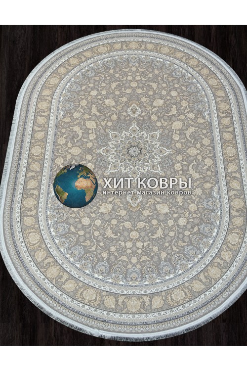 Иранский ковер Adrina 153129 Серый овал